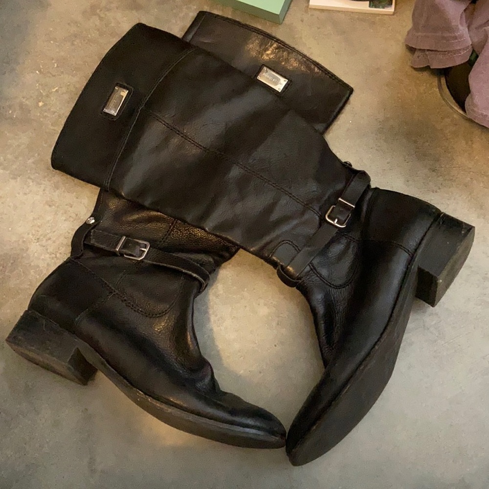 Knee high black boots